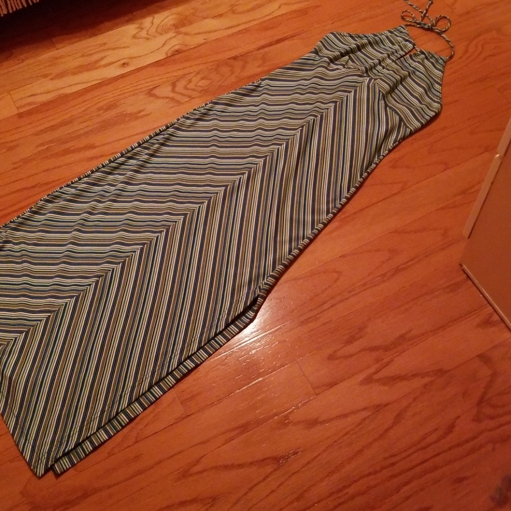 Striped multi colored maxi dress